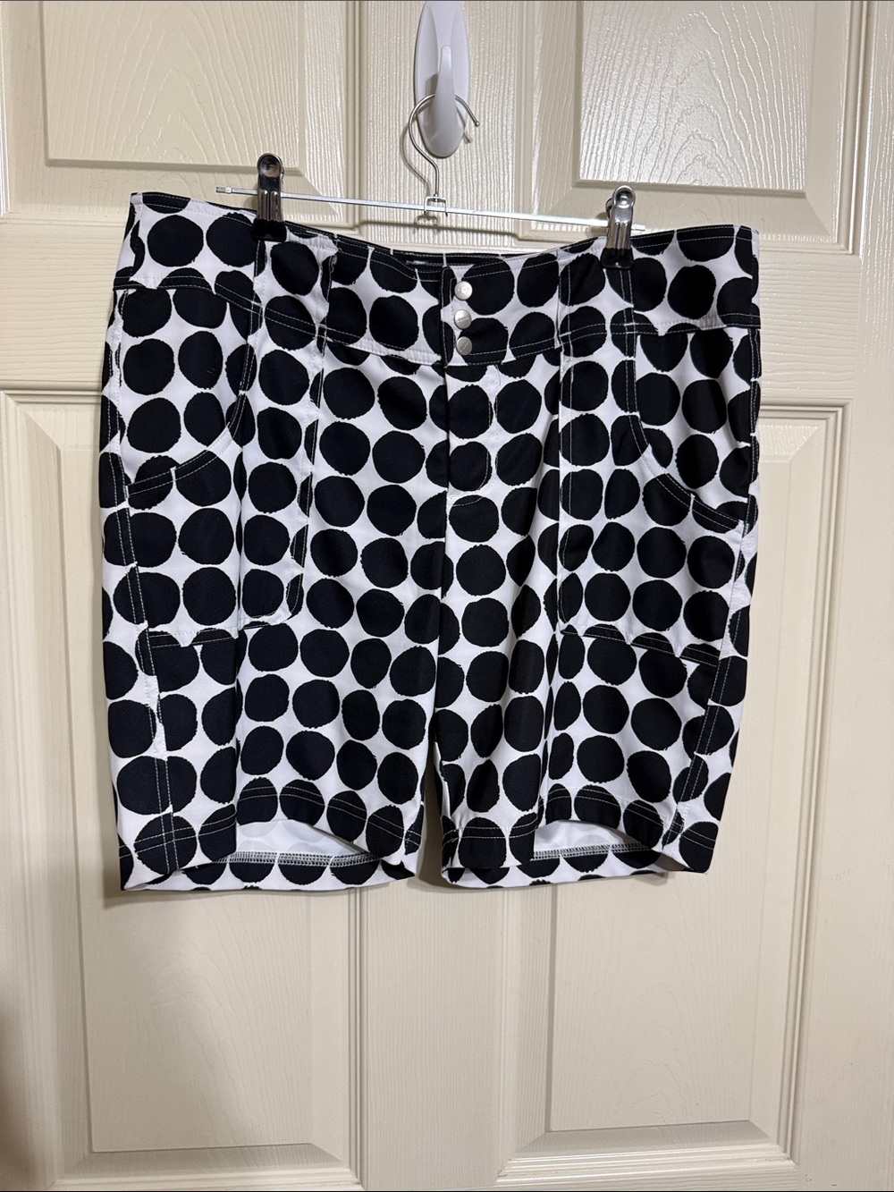 Jofit Black and White Polka Dot Mini Skirt
